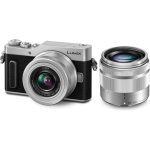 Panasonic DC-GX880W Lumix digitální fotoaparát pro blogery + objektiv H-FS12032 12-32mm, F3.5-5.6, H-FS35100 35-100mm, F4.0-5.6 ( wi-fi), stříbrná