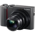 Panasonic DC-TZ200 Lumix kompaktní fotoaparát (1-palcový MOS senzor 20,1MP, optický zoom 15x, 4K video, PHOTO 4K, LVF hledáček, Post Focus), stříbrná