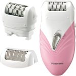 Panasonic ES-WS14 epilátor (24 pinzet, 2 nastavení rychlosti, chránič pokožky, univerzální napětí, kompaktní design), bílá a růžová