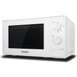 Panasonic NN-K10 mikrovlnná trouba s grilem (20l, mikrovlnný výkon 800W, 5 nastavení napájení, křemenný gril 1000W, kulatý rošt, snadné ovládání) bílá