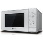 Panasonic NN-K12 mikrovlnná trouba s grilem (20l, mikrovlnný výkon 800W, 5 nastavení napájení, křemenný gril 1000W, kulatý rošt), stříbrná