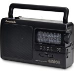 Panasonic RF-3500E9 přenosné rádio (FM / AM / LW / SW rádio, analogový tuner, AC nebo baterie napájení, přepínač sonického režimu), černá