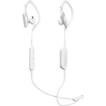 Panasonic RP-BTS10 Bluetooth bezdrátová sportovní sluchátka do uší (ekvivalent IPX2, ultralehký design, 14,3mm neodymové reproduktory), bílá