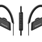 Panasonic RP-BTS35 bezdrátová sportovní sluchátka (klip 3D-Flex, rychle padnoucí seřizovač, odolný proti potu, silný basový zvuk), černá