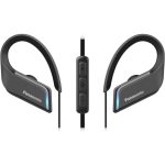 Panasonic RP-BTS35 bezdrátová sportovní sluchátka (klip 3D-Flex, rychle padnoucí seřizovač, odolný proti potu, silný basový zvuk), černá