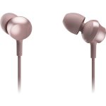 Panasonic RP-TCM360 sluchátka do uší pro každodenní použití (6Hz-24kHz, 9mm měnič, neodymový magnet, dlouhá část do uší, 3 velikosti), růžová