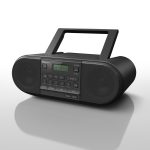 Panasonic RX-D550 přenosný výkonný rádiový přijímač 20W (CD, Bluetooth, USB, reproduktory s plným rozsahem 8cm, Sound Booster, bateriový), černý