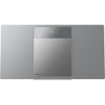 Panasonic SC-HC410 kompaktní micro Hi-Fi systém s Space Tune (CD, Bluetooth, FM rádio, USB, AUX-IN Auto Play, 8cm full-range reproduktory), stříbrná