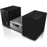 Panasonic SC-PMX90 stereo CD systém (120W, 3-cestný reproduktorový systém, široká kompatibilita, AUX-IN Auto Play, Bluetooth remastering), černá a stříbrná