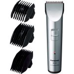 Panasonic ER1411S501 profesionální zastřihovač vlasů (6 délek, 3 hřebenové nástavce, indikátor stavu nabíjení, 1h nabíjení), stříbrná