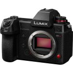 Panasonic DC-S1H Lumix bezzrcadlovkový digitální fotoaparát DSLM (24.2MP full-frame CMOS senzor, V-Log, Dual I.S.2 v 5 osách, 4K 60p/50p video), černá
