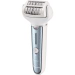 Panasonic ES-EL2A epilator se 2 disky (širší, pohyblivá hlava, 60 pinzet, 3 rychlosti, mokrý a suchý, kryt součástí balení), bílo-modrý