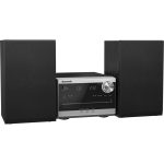 Panasonic SC-PM272 Mikrosystém s CD, FM rádiem a Bluetooth (DAB+, 20W, 10cm reproduktorový systém s bassreflexovým portem), stříbrný
