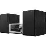 Panasonic SC-PM700 CD mikrosystém s FM rádiem (80W, Bluetooth, USB, 2-pásmový reproduktorový systém, remastering zvuku, ovládání basů), stříbrný