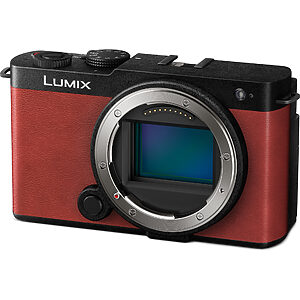 Panasonic DC-S9 Lumix kompaktní Full-Frame bezzrcadlovka (24,2 MP, flexibilní rámování, LUMIX Lab, fázový hybridní AF), červená