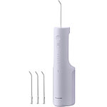 Panasonic EW-DJ27 nabíjecí ústní sprcha (4 trysky v sadě, 5 úrovní tlaku, bezkontaktní nabíječka, 200ml nádržka na vodu), fialová