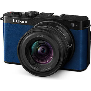 Panasonic DC-S9N Lumix kompaktní Full-Frame bezzrcadlovka DC-S9 + objektiv S-R1840 (24,2 MP, flexibilní rámování, LUMIX Lab), modrá