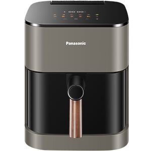 Panasonic NF-CC500 horkovzdušná fritéza bez tuku 1450W, 5l (skleněný průzor s osvětlením, jemná pára, LCD displej, dotykové ovládání), zelenošedá