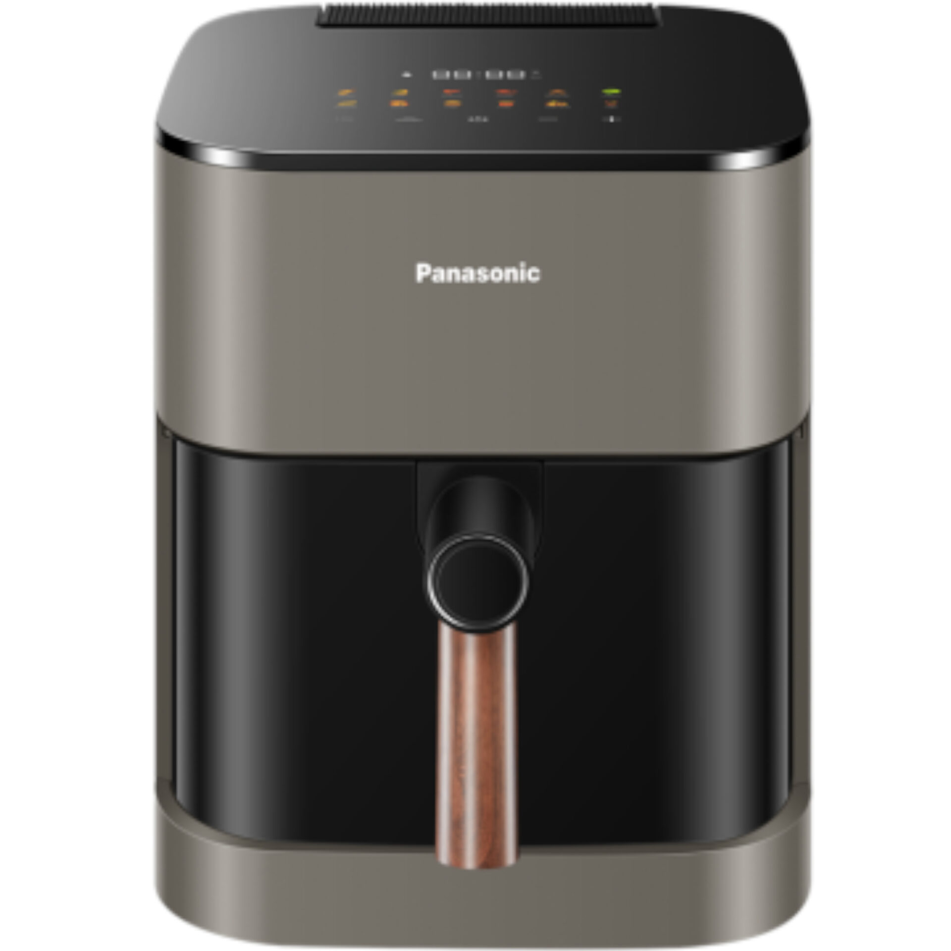 Panasonic NF-CC500 horkovzdušná fritéza bez tuku 1450W, 5l (skleněný průzor s osvětlením, jemná pára, LCD displej, dotykové ovládání), zelenošedá