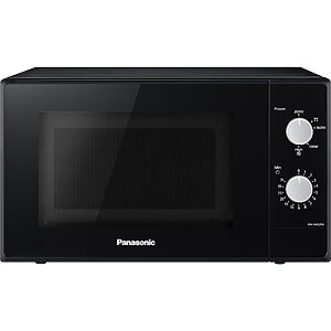 Panasonic NN-SM22RB kompaktní mikrovlnná trouba (800W, 5 úrovní výkonu, otočný talíř o průměru 255 mm, ovládání otočným ovladačem), černá