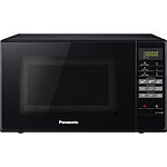 Panasonic NN-ST22RB kompaktní mikrovlnná trouba (800W, 5 úrovní výkonu, otočný talíř o průměru 255 mm, ovládání otočným ovladačem), černá