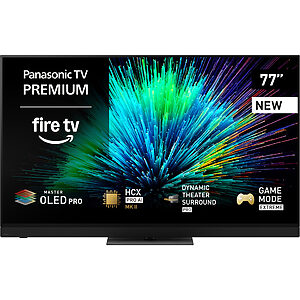 Panasonic TV-77Z90BE6 OLED TV s inovativním systémem Premium Fire TV 4K HDR 77" (DVB-T2/HEVC, Master OLED Pro, HCX Pro AI MK II procesor, Dolby Atmos)