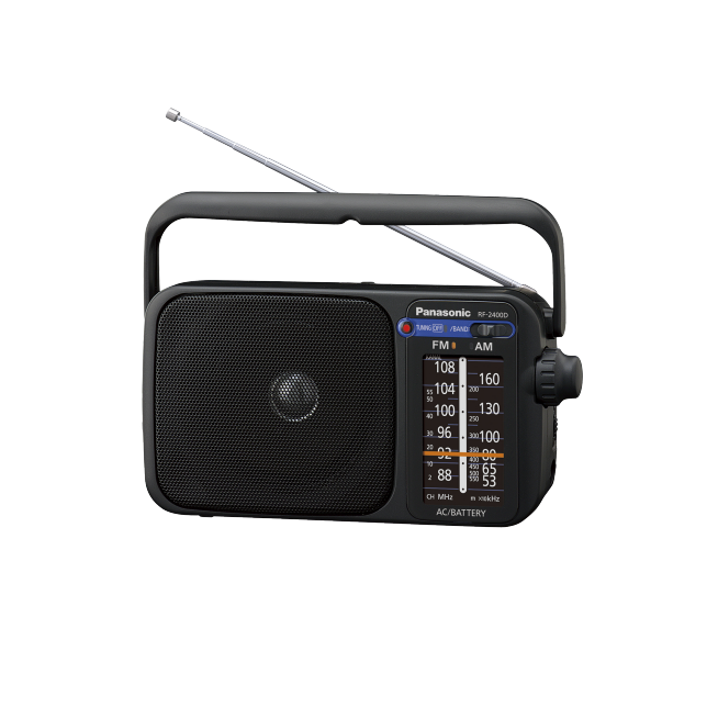 Panasonic RF-2400DEG-K Panasonic RF-2400 přenosné FM/AM rádio s digitálním tunerem (snadné a stabilní ladění, velká stupnice s knoflíkem ladění, 10 cm reproduktor), černá 5 Panasonic RF-2400DEG-K ast 1989405.png.pub.thumb.644.644