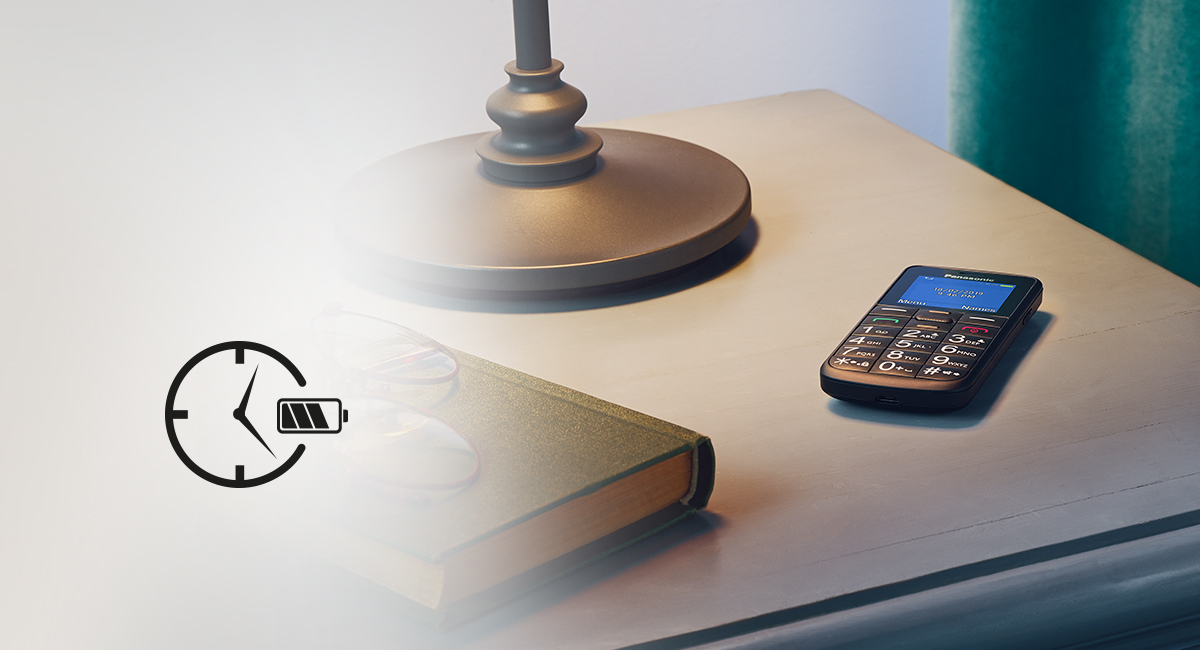 Panasonic KX-TU110EXB Panasonic KX-TU110 mobilní telefon pro seniory (prioritní hovory, jasný barevný TFT LCD displej, velká tlačítka, LED), černá 6 Panasonic KX-TU110EXB panasonic telephone KX TU110 feature