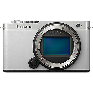Panasonic DC-S9 Lumix kompaktní Full-Frame bezzrcadlovka (24,2 MP, flexibilní rámování, LUMIX Lab, fázový hybridní AF), bílá a stříbrná