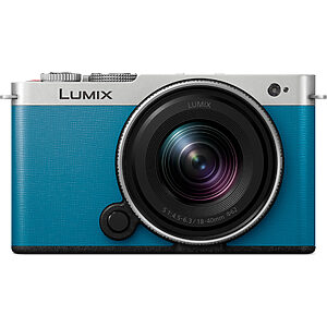 Panasonic DC-S9N Lumix kompaktní Full-Frame bezzrcadlovka DC-S9 + objektiv S-R1840 (24,2 MP, flexibilní rámování, LUMIX Lab), modrá a stříbrná
