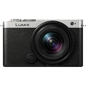Panasonic DC-S9N Lumix kompaktní Full-Frame bezzrcadlovka DC-S9 + objektiv S-R1840 (24,2 MP, flexibilní rámování, LUMIX Lab), černá a stříbrná